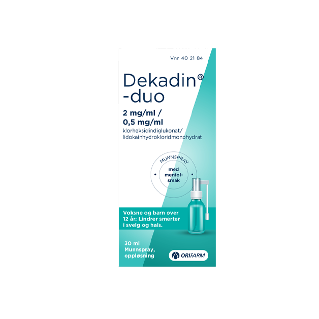 Dekadin-duo munnspray med smak av Mentol
