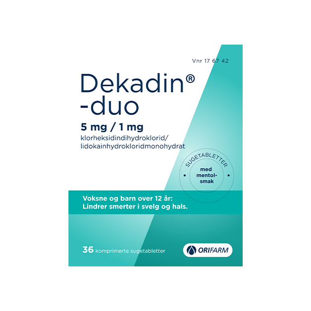 Dekadin Duo Sugetablett Mentol Front