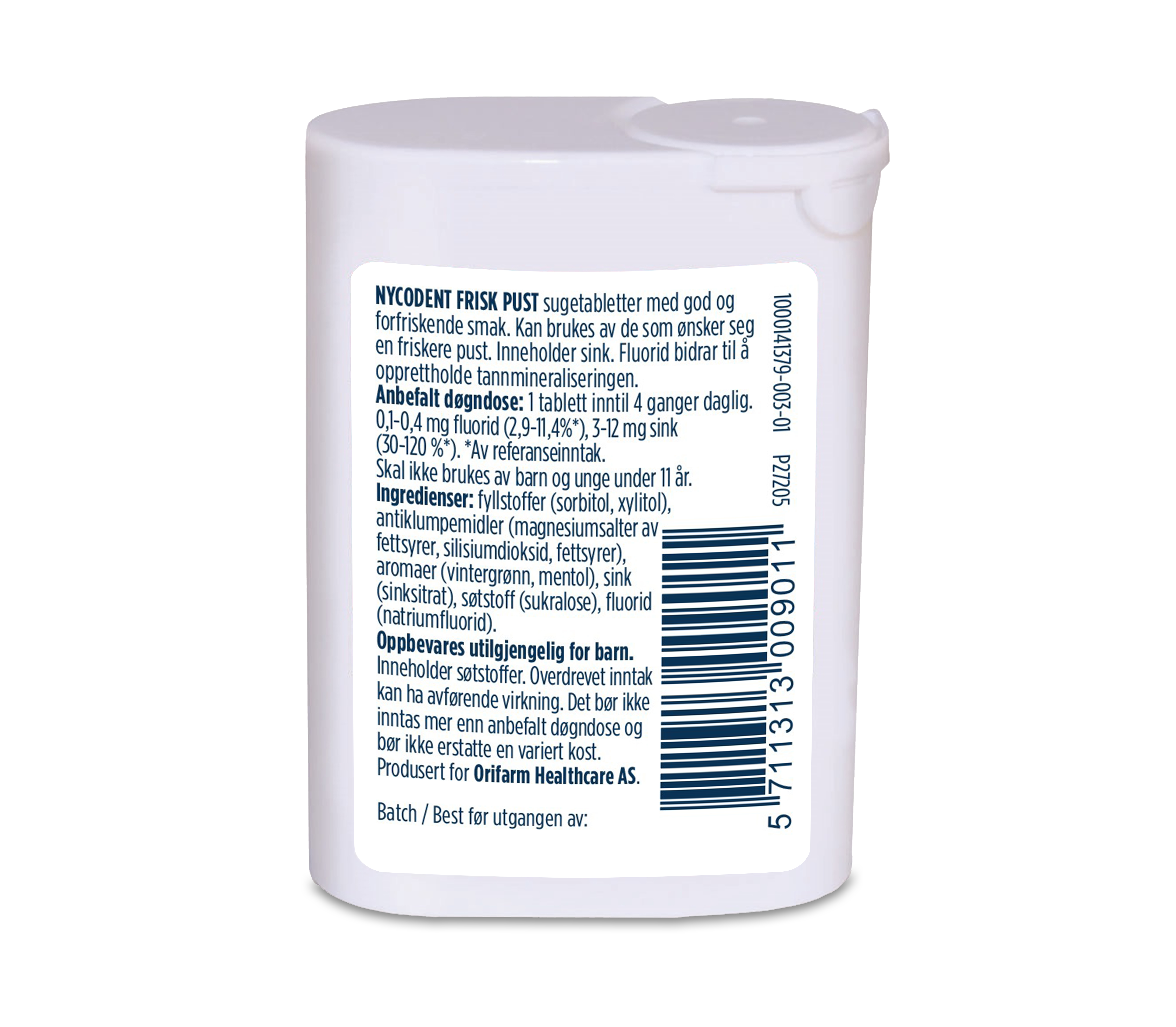 Nycodent Frisk Pust Wintergreen Back