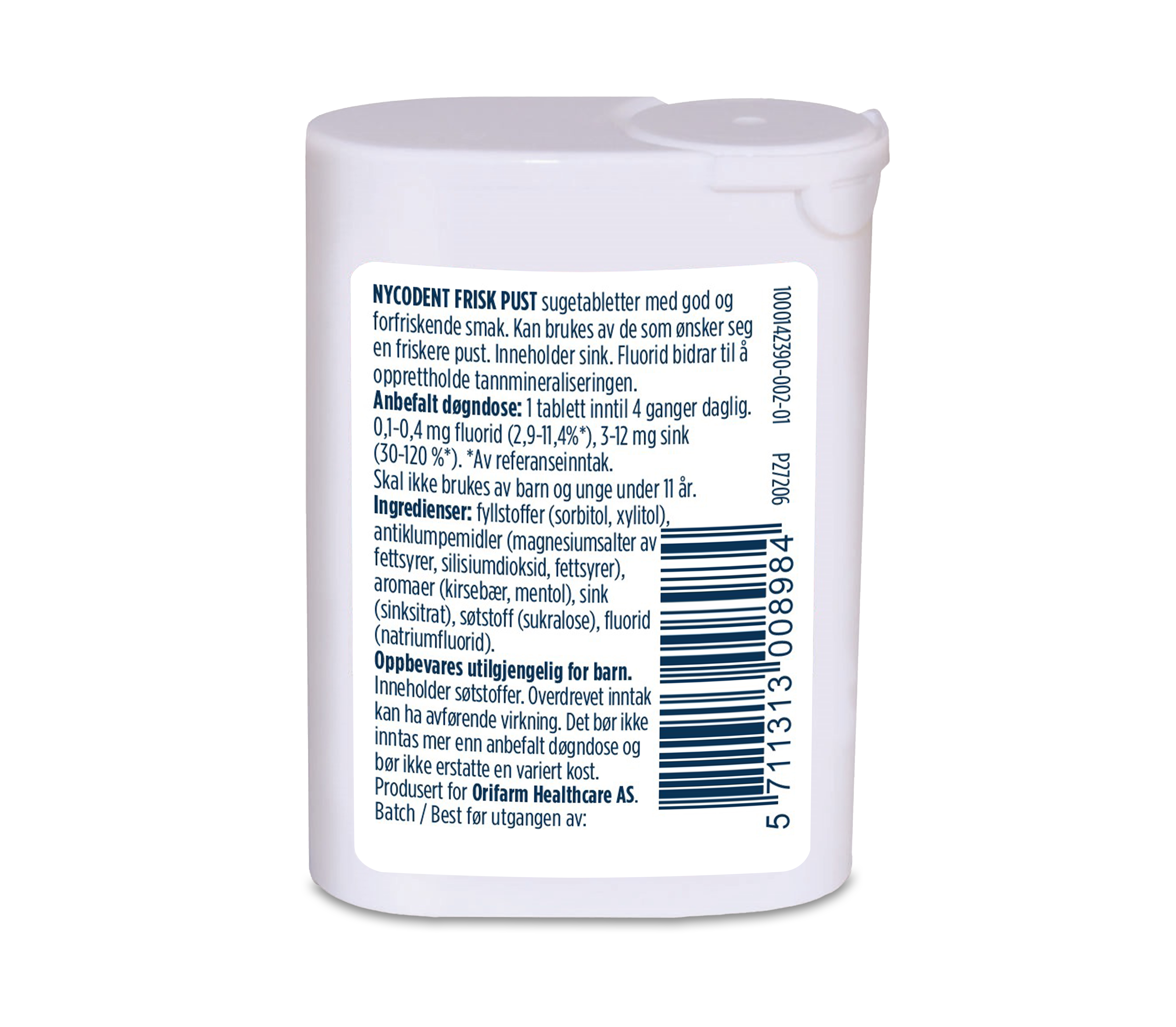 Nycodent Frisk Pust Cherry Menthol Back